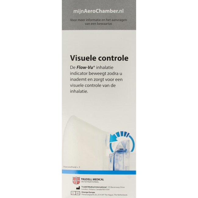 Aerochamber Plus Flow-Vu Maschera per Adulti 1 Pezzo