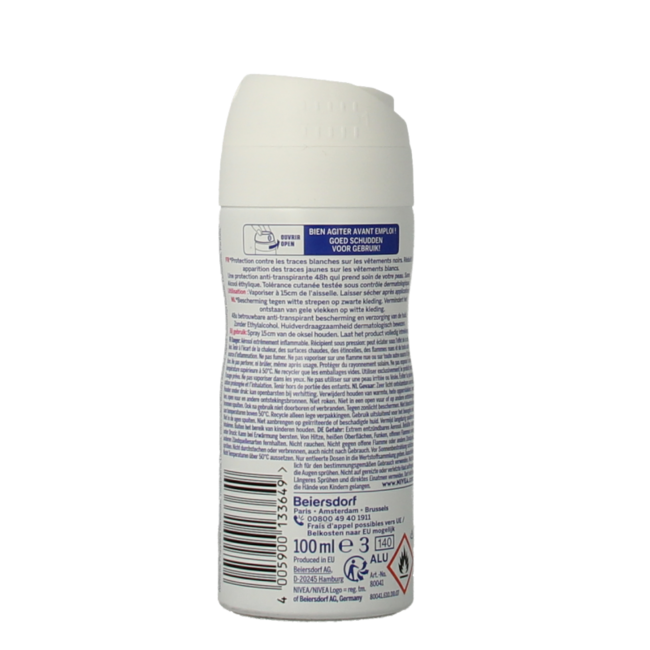 Nivea Desodorante black & white clear spray 100 mililitros
