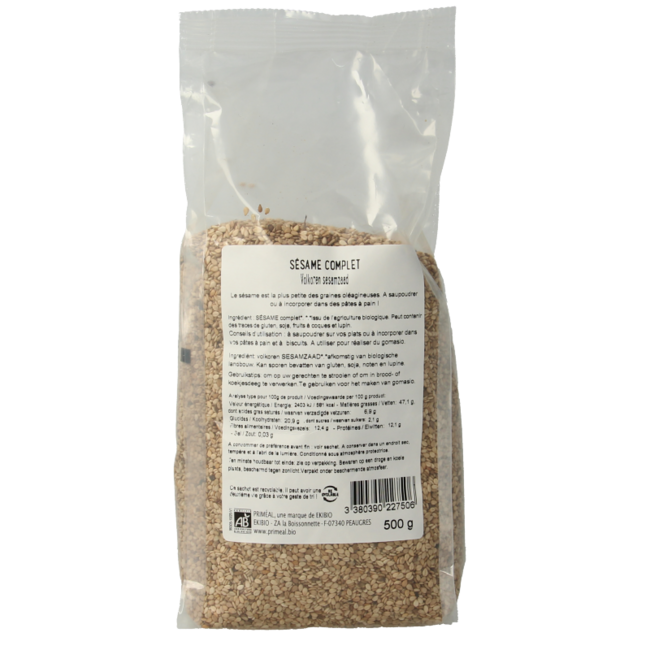Primeal Organic Whole Sesame Seeds 500g