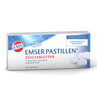 Emser Pastillas sin mentol 30 comprimidos masticables