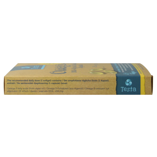 Testa Omega 3 Algenöl 250mg DHA vegan NL/DE/EN 60 vegetarische Kapseln