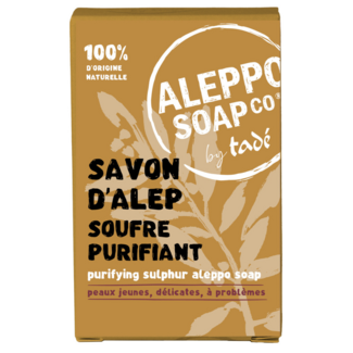 Aleppo Soap Co Saponetta di Aleppo con Zolfo in Scatola 150 Grammi
