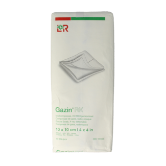 Gazin Compresse de gaze Gazin 10 x 10 non stérile 17 fils 32 plis 50 pièces