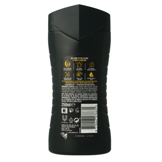AXE Showergel collision leather & cookies 250 Milliliter