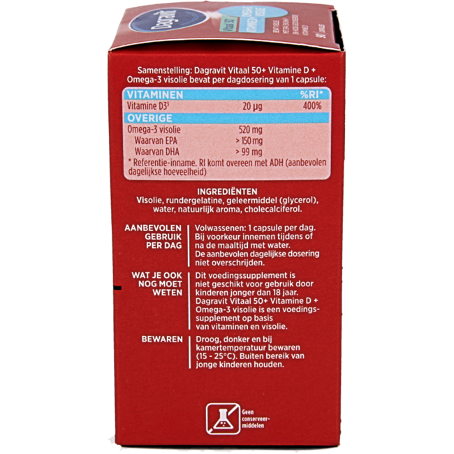 Vitaal 50+ omega/vitamine D  90 Capsules