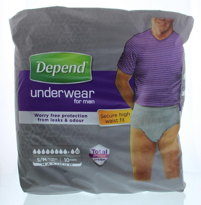 Depend Pants men max talla S/M 1959 10 unidades