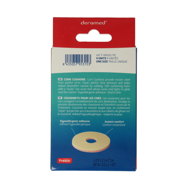 Deramed Likdoorn anti druk ring 3mm one size 9 Stuks