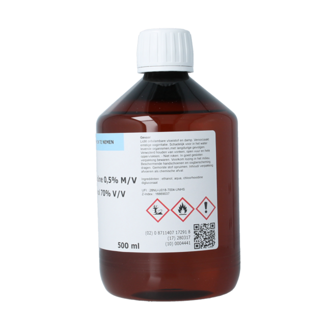 Chlorhexidine 0.5% in ethanol 70% 500 Millilitres