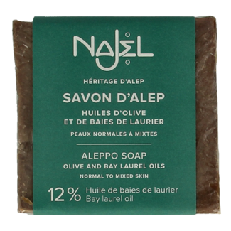 Najel Aleppo Jabón de Alepo con aceite de oliva 12% 200 gramos