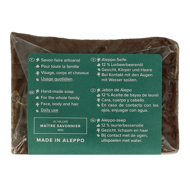 Aleppo soap olive oil 12% 200 Gram