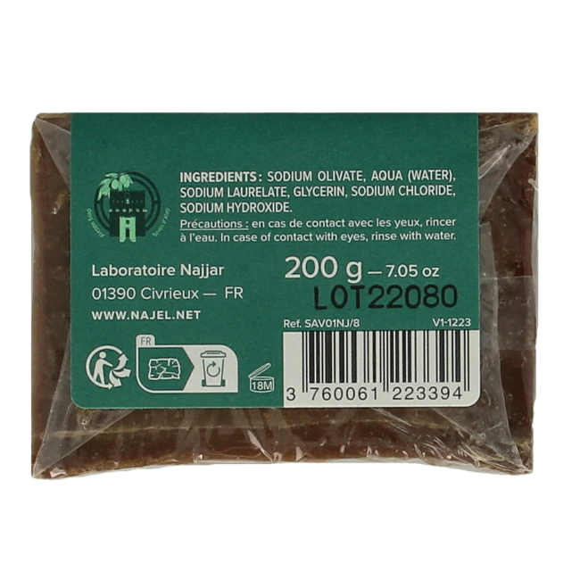 Sapone di Aleppo all'Olio d'Oliva 12% 200 Grammi