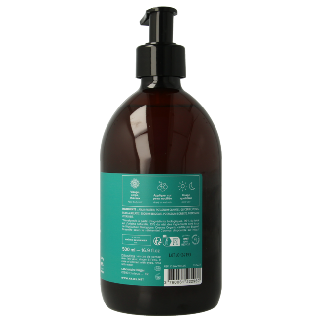 Savon d'Alep liquide flacon pompe 500 ml