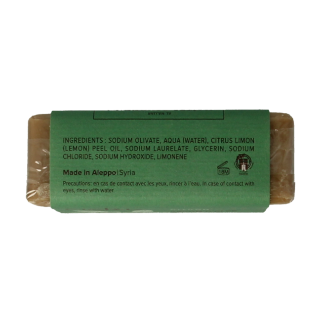 Jabón de Alepo Najel oliva limón lima 100 g