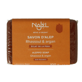 Najel Aleppo Savon d'Alep Najel à l'huile d'argan et terre de lave 100 g