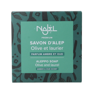Najel Aleppo Najel Aleppo Aleppo zeep amber oud aroma aan koord 150 Gram