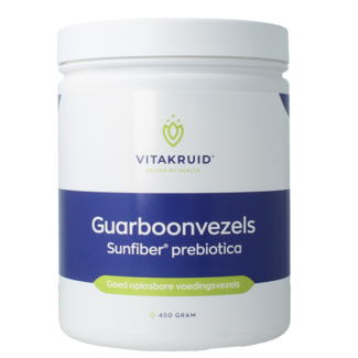 Vitakruid Fibres de gomme de guar Sunfiber prébiotiques de haute qualité 450 grammes