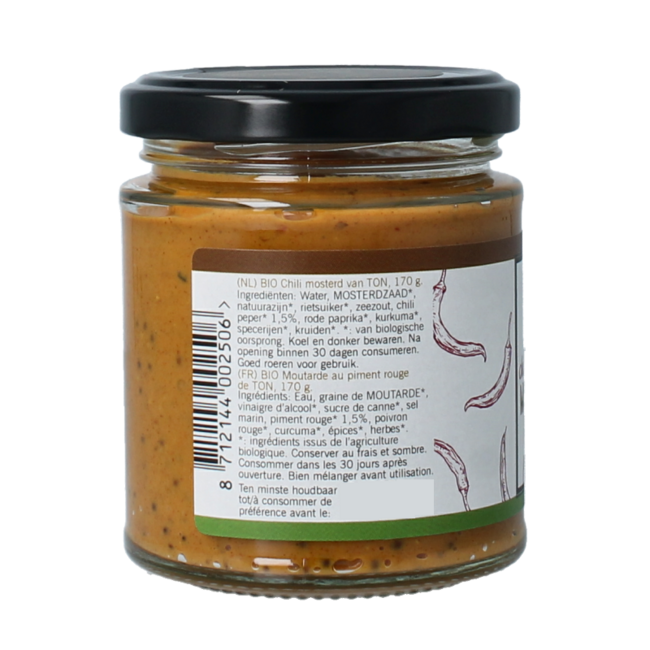 Chili mustard organic 170 Gram
