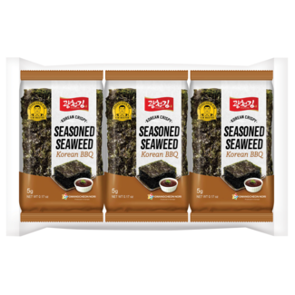 KC Nori Snack de algas bbq 3x5gramos 15 Gramos