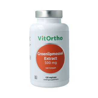 VitOrtho Extracto de mejillón de labio verde 500mg 120 cápsulas vegetarianas