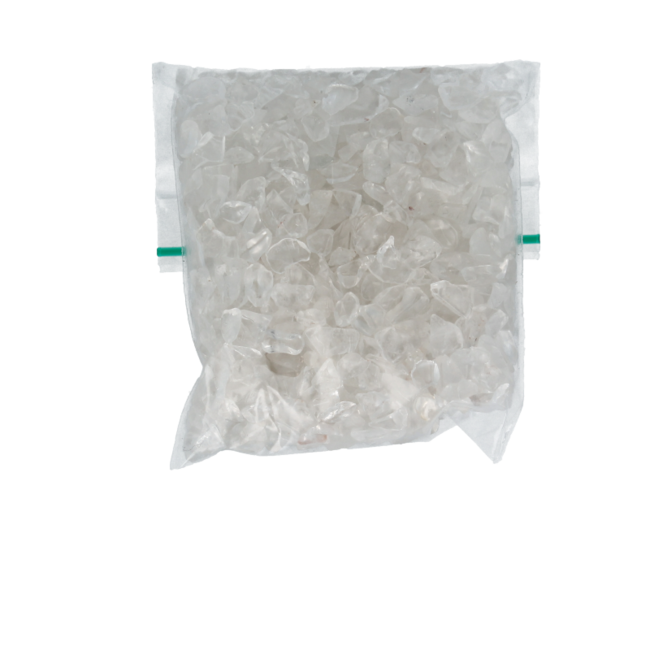 Trommelstenen bergkristal oplaadmix maat 1 100 Gram