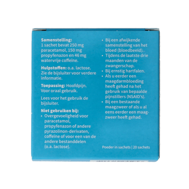 Polvos para el dolor de cabeza 20 unidades