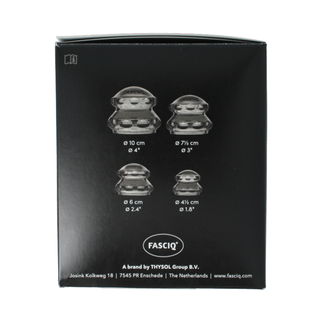 Set de ventosas para cuerpo completo en caja, 4 unidades