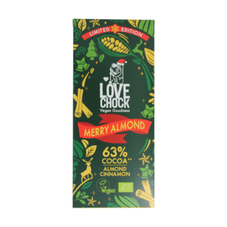 Lovechock Lovechock Merry almond 63% organic 70 Gram