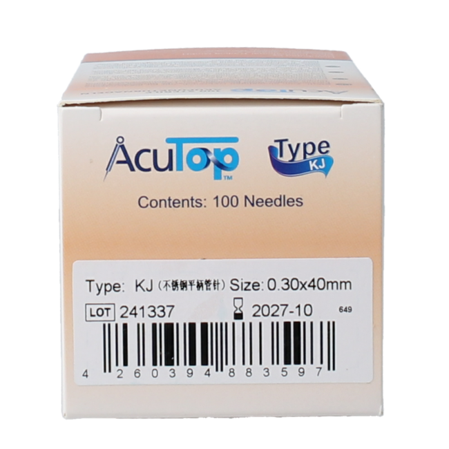 Aiguilles de dry needling KJ-T 0,30 x 40 mm 100 pièces