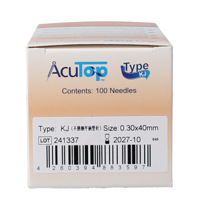 KJ-T dry needle 0.30 x 40mm 100 pieces