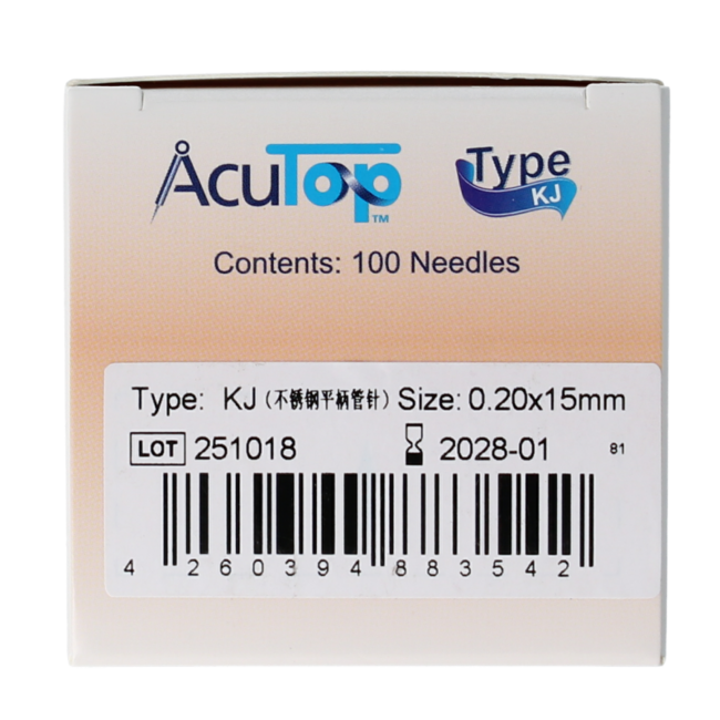 Aiguilles de dry needling KJ-T 0,20 x 15 mm, 100 pièces