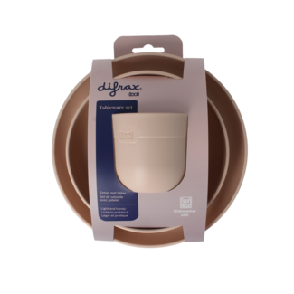 Difrax Set de repas avec gobelet nude 1 Set