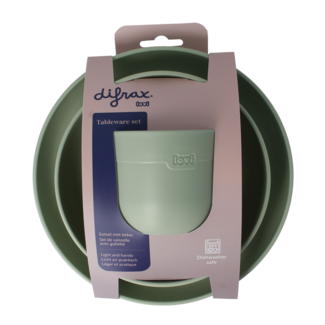 Difrax Set de repas avec gobelet pistache 1 ensemble