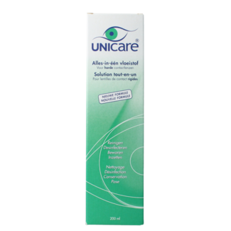 Unicare Alles-in-ein-Flüssigkeit für harte Kontaktlinsen 200 Milliliter
