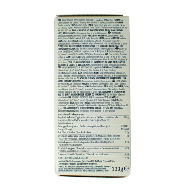 Galletas Lemon Melts bio 133 gramos