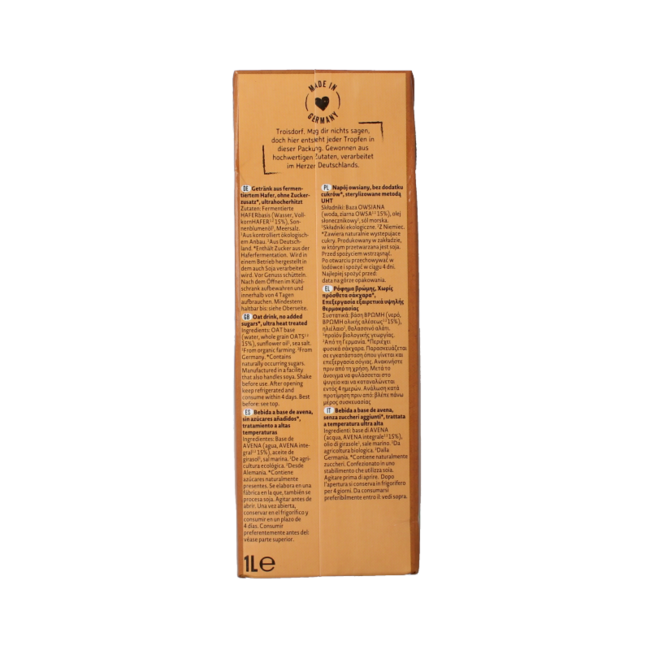 Natumi Bebida de avena natural bio 1 Litro