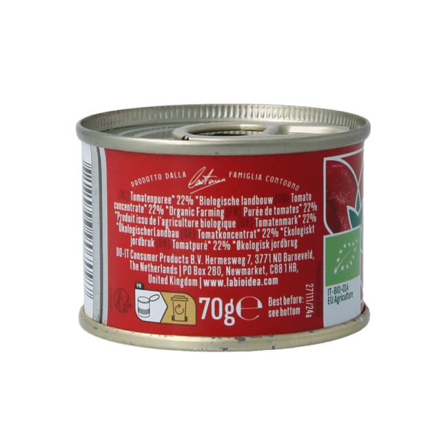Puré de tomate concentrado bio 70 Gramos