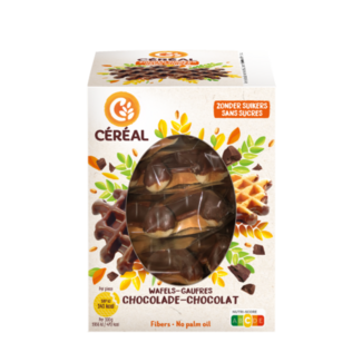Cereal Cereal Gofres de chocolate blandos sin azúcares 150 Gramos