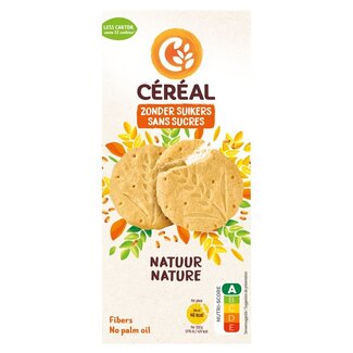 Cereal Céréal Sugar Free Plain Shortbread Biscuits 132g