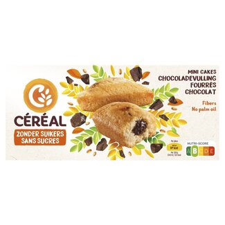 Cereal Cereal Mini cakes con relleno de chocolate sin azúcares 150 Gramos