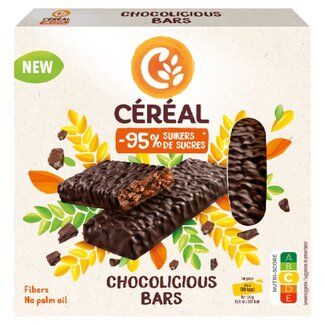 Cereal Barritas Cereal Chocolicious con menos azúcares 69 gramos