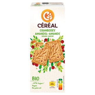 Cereal Biscotti Cereal Cranberry e Mandorla Bio 132 Grammi