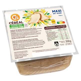 Cereal Cereal Maxi pan blanco sin gluten y sin lactosa 350 gramos