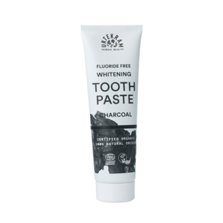 Urtekram Tandpasta actieve kool bio 75 Milliliter