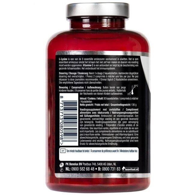 Lucovitaal L-Lisina 1000 mg 90 comprimidos masticables