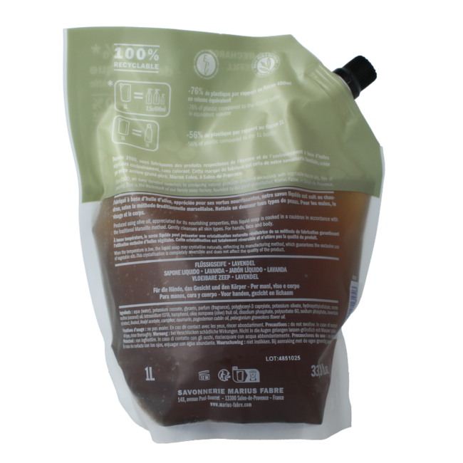 Marius Fabre Seife Lavendel Nachfüllpackung 1 Liter