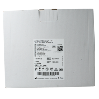 Codan Siringa Codan trasparente senza cappuccio (100 Pezzi)