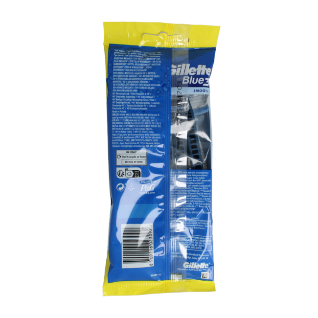Gillette Blue 3 wegwerpmesjes 6 Stuks