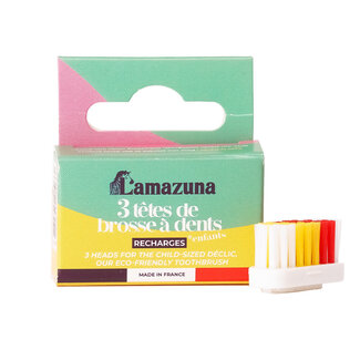 Lamazuna Lamazuna Set aus 3 Zahnbürstenköpfen weich Kind 1 Stück