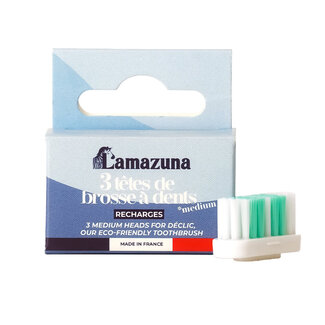 Lamazuna Lamazuna Set de 3 cabezales de cepillo de dientes medio 1 unidad
