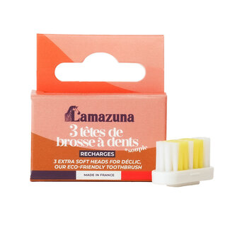 Lamazuna Set di 3 Testine per Spazzolino Lamazuna, Morbide (Taglia S)
